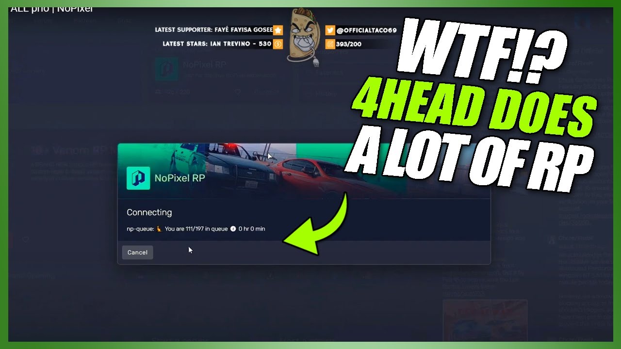Taco Reacts to 4Head Lost ALL His Prio | NoPixel RP | GTA | CG