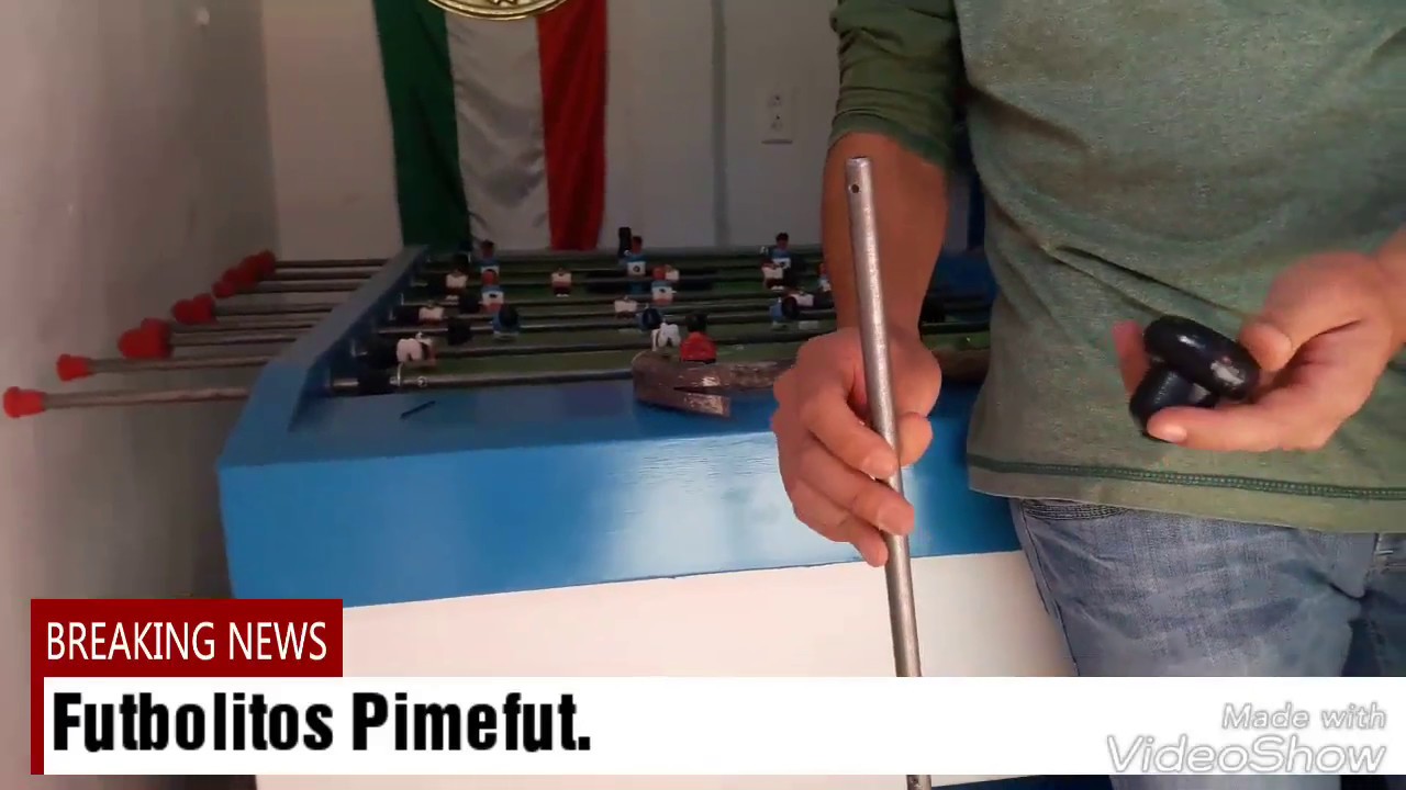 Cómo poner la perilla en una varilla de tu futbolito.