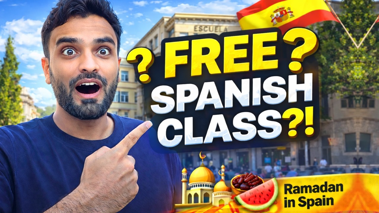 First Roza Abroad | Free Spanish Course in Barcelona | Mosque Prayer & Iftar | Spain Ramadan Vlog