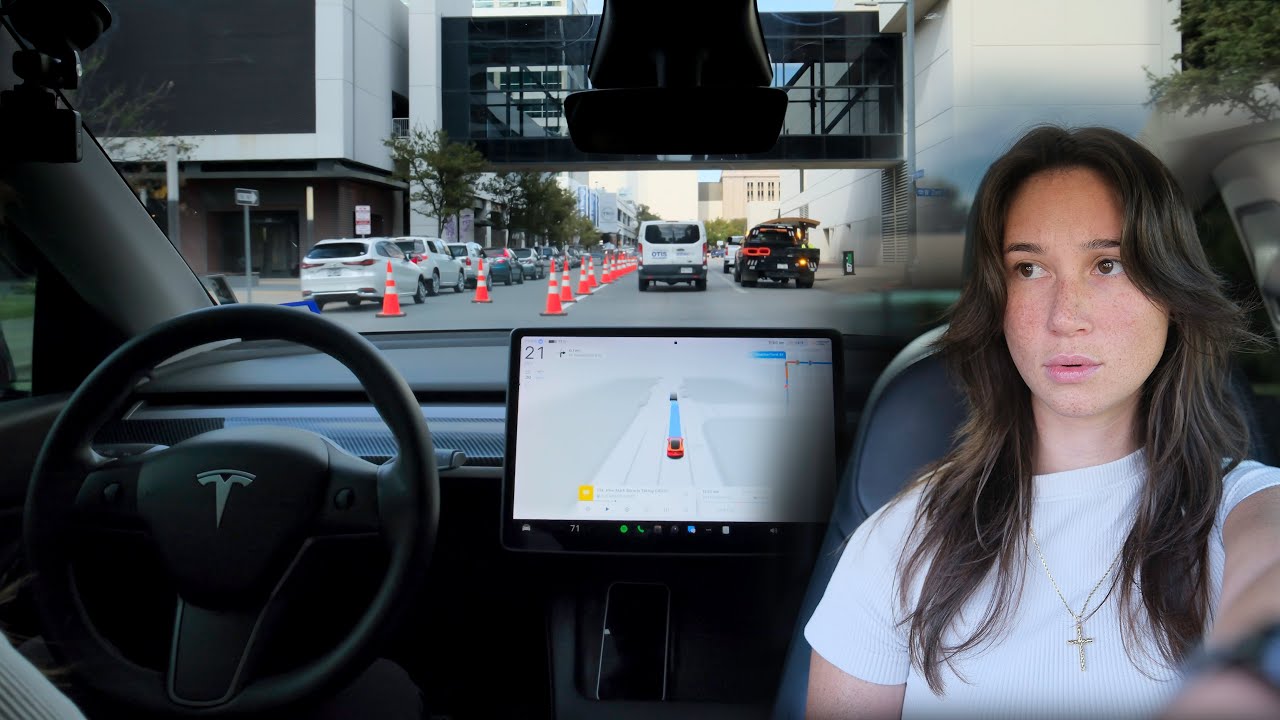 Сможет ли полностью беспилотный автомобиль Tesla справиться с улицами центра Форт-Уэрта с помощью...