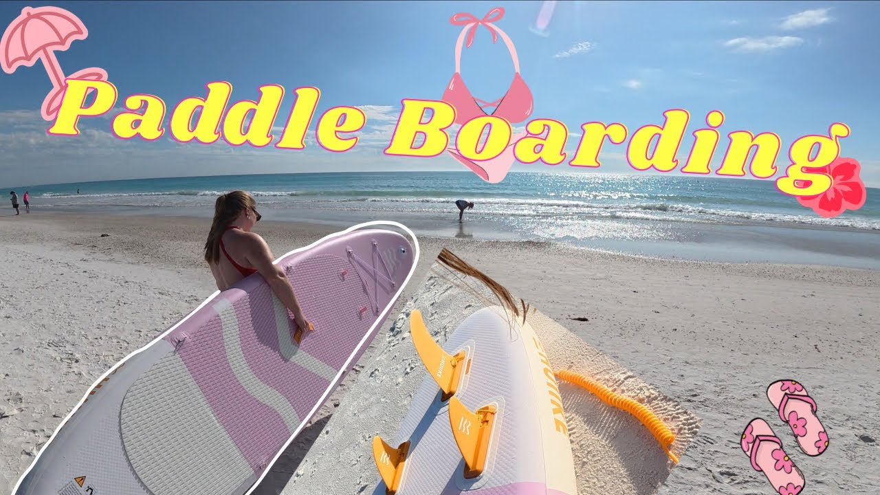 First Time Paddle Boarding in the Ocean🌊🦀🐠 Inflatable Board, Installing it, & Having Fun