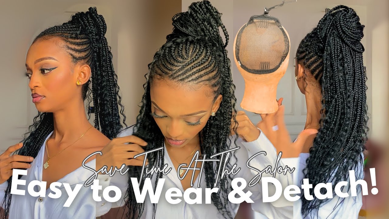How to DIY a Quick & Easy Detachable Braided Ponytail with Curls | Time-Saving & Versatile