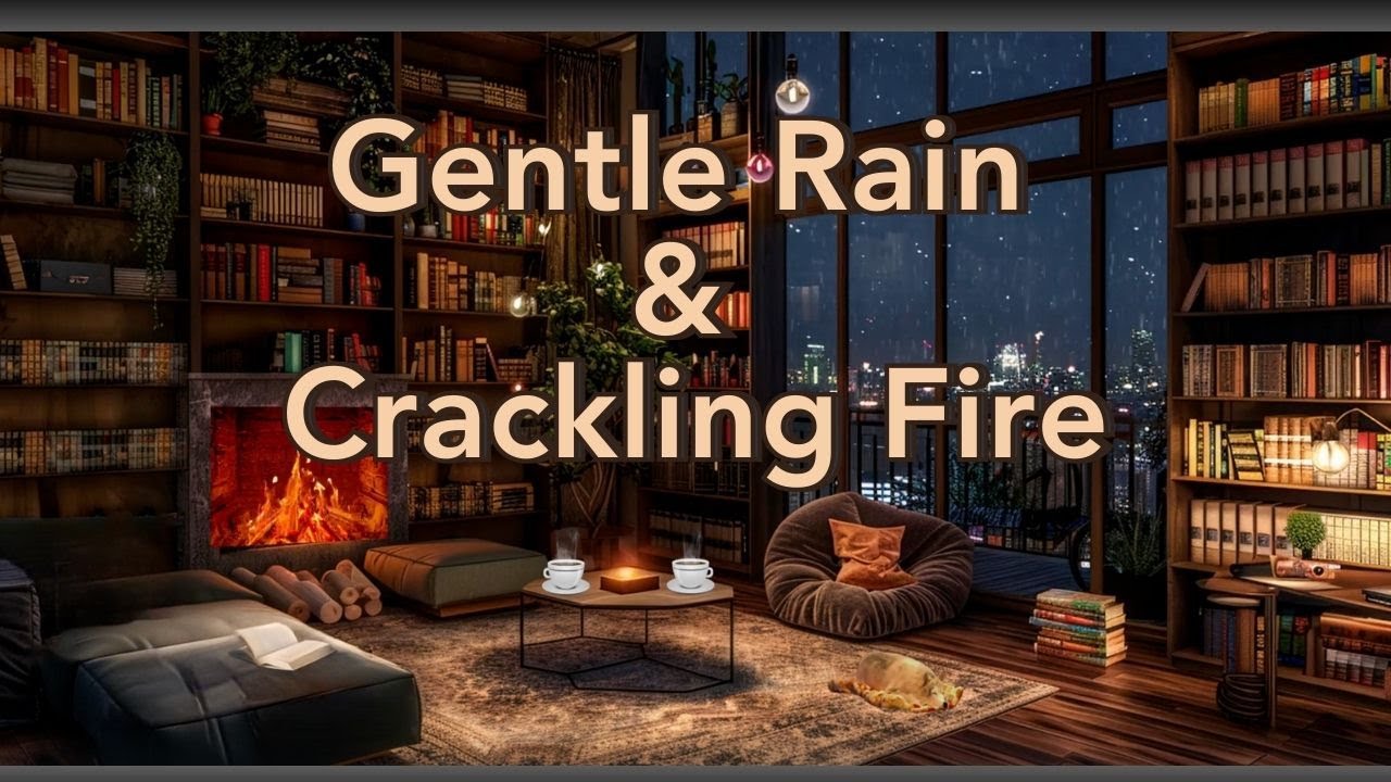 Soothing ASMR Voice &ndash; Gentle Rain & Crackling Fireplace for Sleep & Relaxation