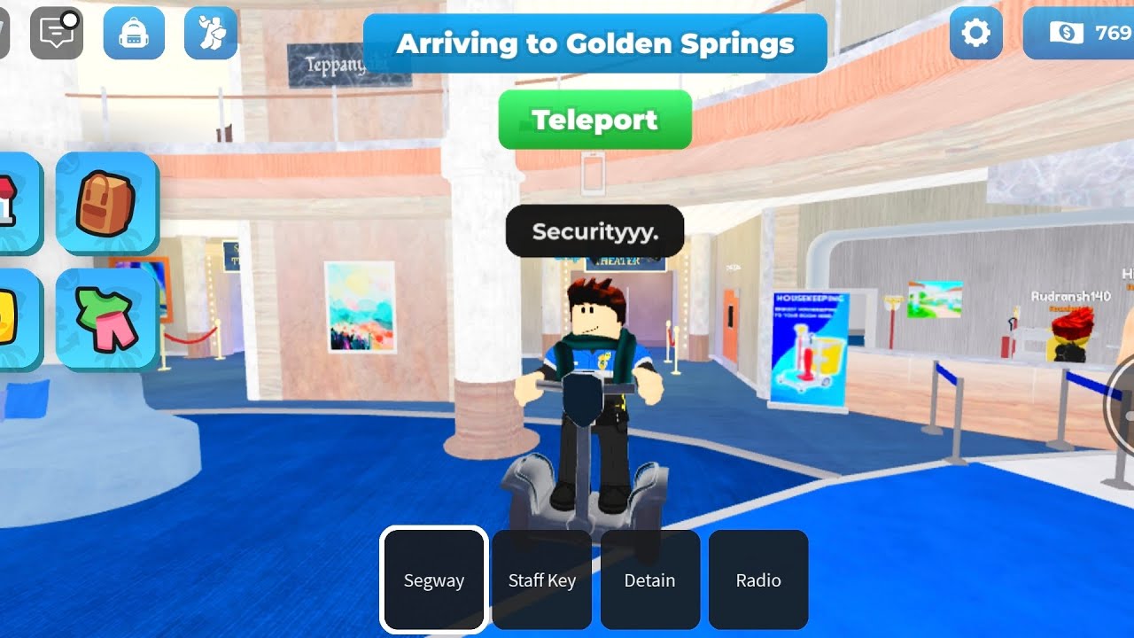 Playing cruise ship port of golden springs as an ship security!#roblox #cruiseship