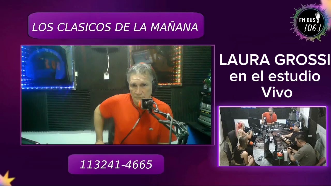 EXCLUSIVO  LAURA GROSSI en el estudio de FM BUS 106.1