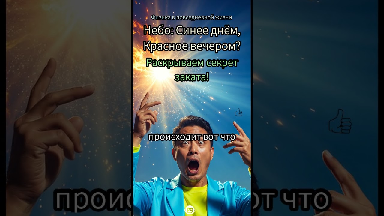 61. Неужели ВСЁ, что вы знали о небе, ЛОЖЬ? 🤯 Закат раскрывает ПРАВДУ! #небо #закат #рэлеевское