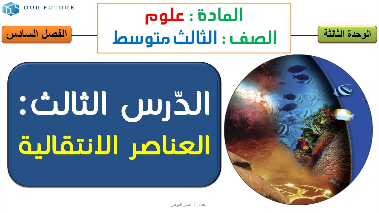 العناصر الانتقالية - علوم ثالث متوسط