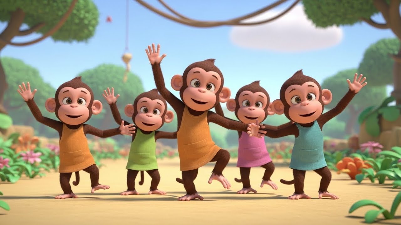 Silly Monkey Dance | Fun Jungle Dance Song for Kids | Nursery Rhymes & Kids Songs