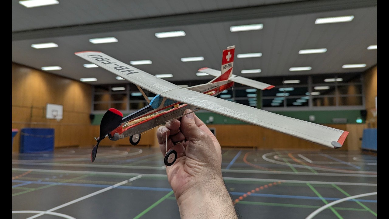 Pilatus Porter, rubber powered, free flight, 2026/02/25