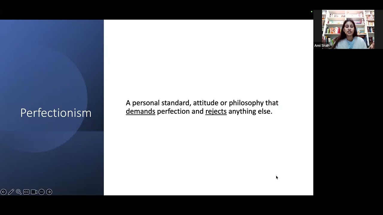 February 2026 RU Well workshop, Perfectionism