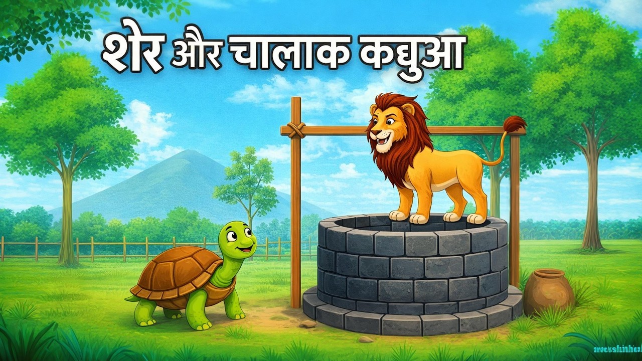 शेर और चालाक कछुआ|Lion and TurtleI Moral Stories| @GoldenMoralTales-p12