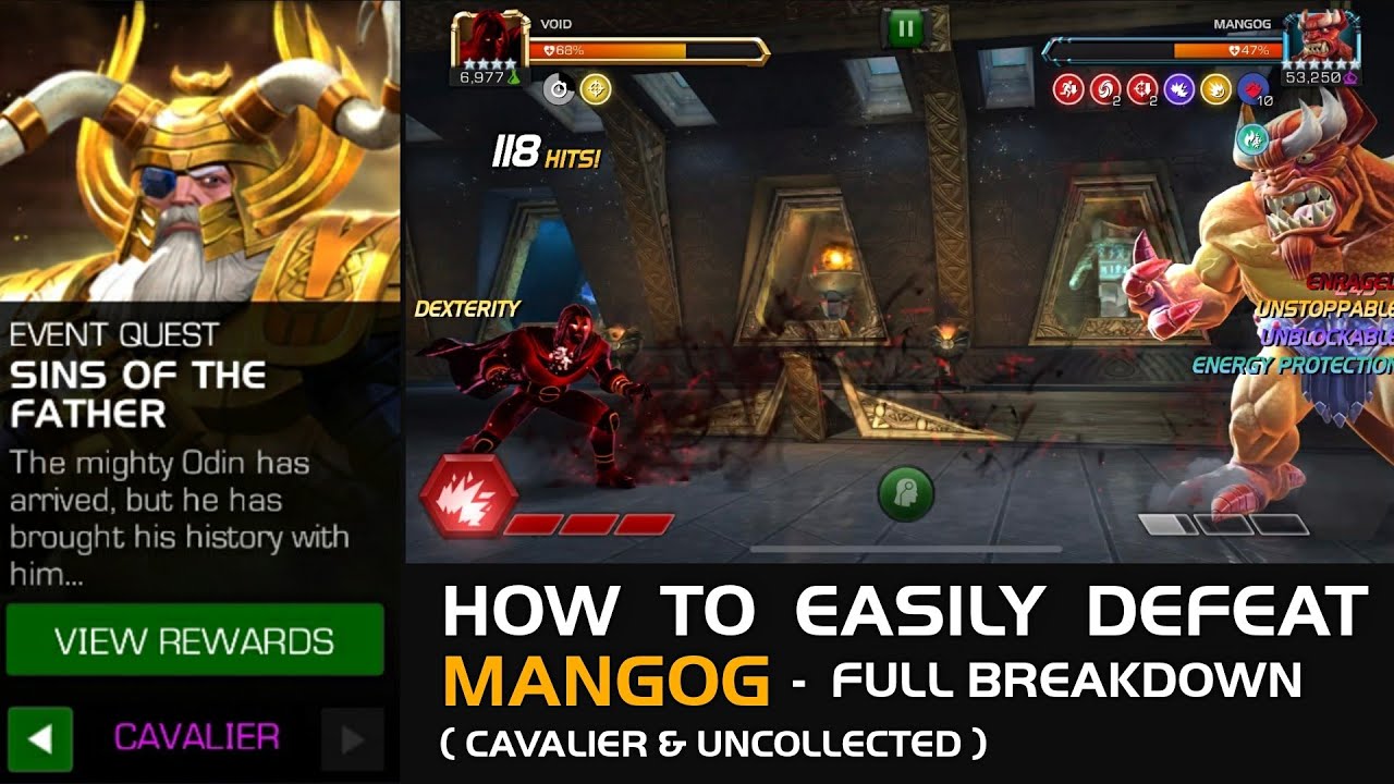 How to EASILY defeat Mangog (Cavalier & Uncollected) Full Breakdown - Marvel Contest of Champions