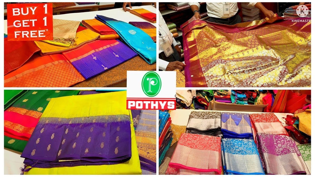 Pothys 🔥Clearness Sale!பாதிக்கு பாதி விலையில் | Tissue silk Soft Silk 1+1 offer @550 Dola silk saree