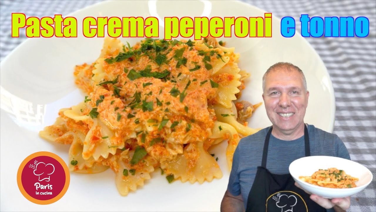 Qui non si butta niente Pasta con crema di peperoni e tonno