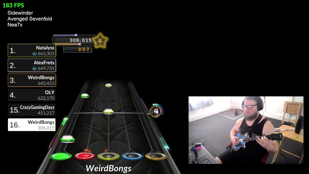 [Clone Hero] Avenged Sevenfold - Sidewinder (7 Stars, #2 Score)