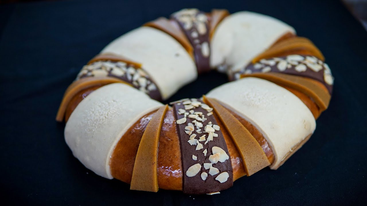 RECETA: 🤤 Rosca de Reyes rellena de ganache de chocolate y nuez 🤤(Fácil, rápida y deliciosa)