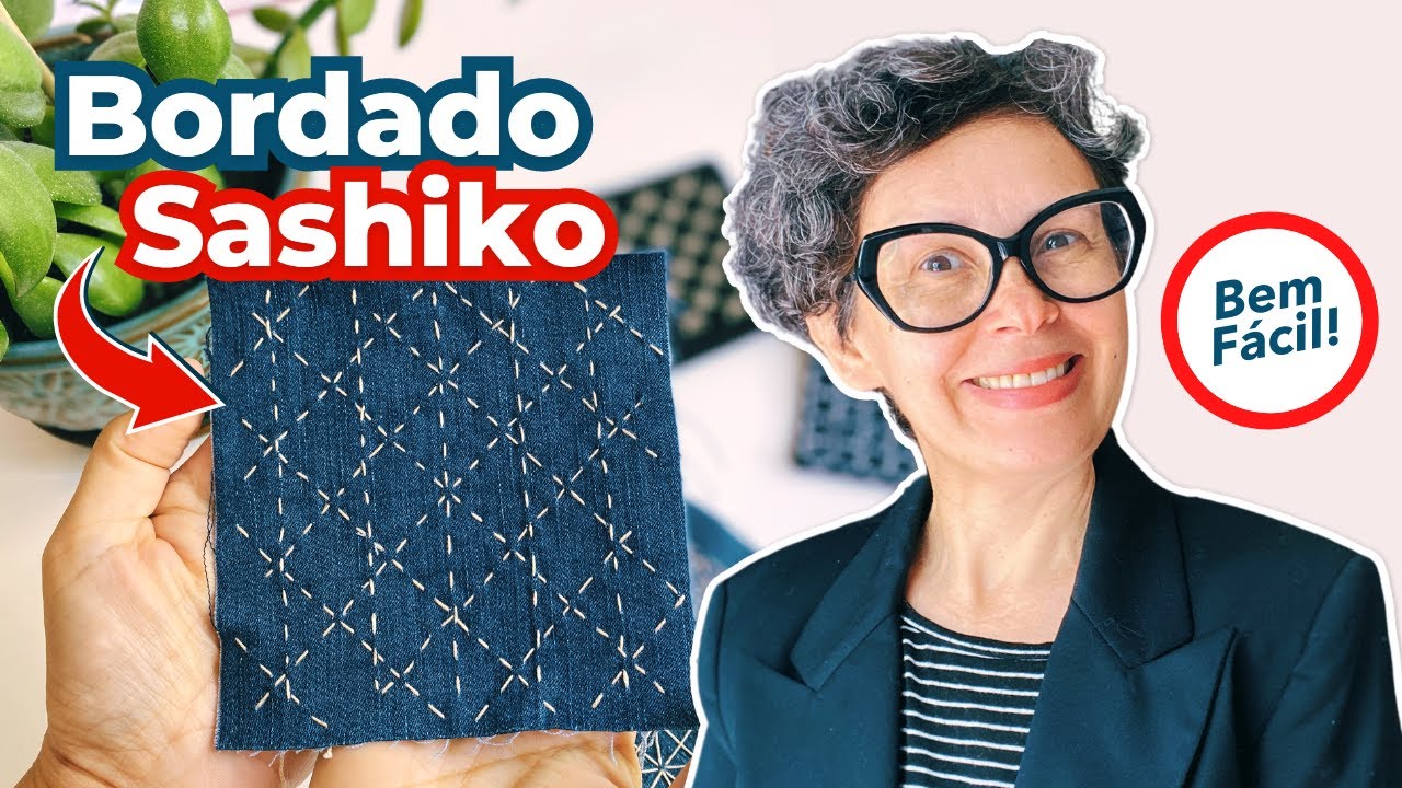 Bordado SASHIKO: Tutorial de Ponto de Bordado SUPER FÁCIL de fazer