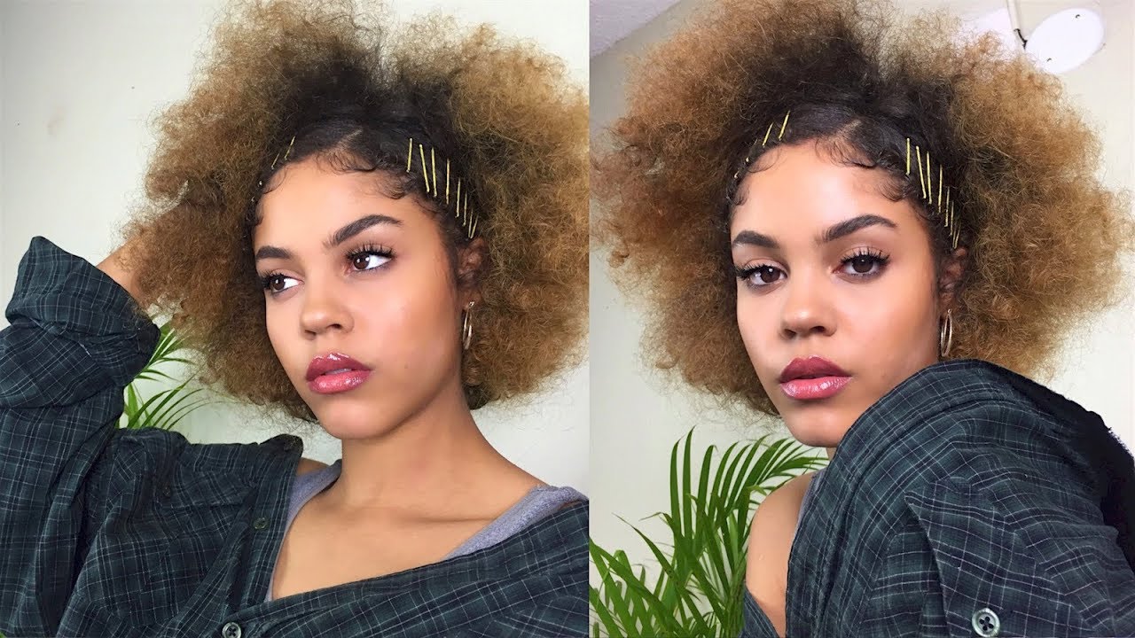 TRYING OUT BOBBY PIN HAIRSTYLES ON MY CURLY HAIR