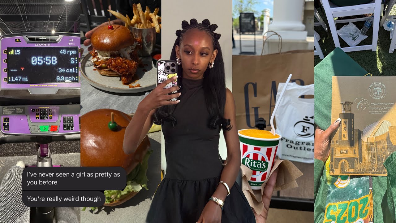 20s with no friends, shopping the depression away, graduation rehearsals, going to the Africans, etc