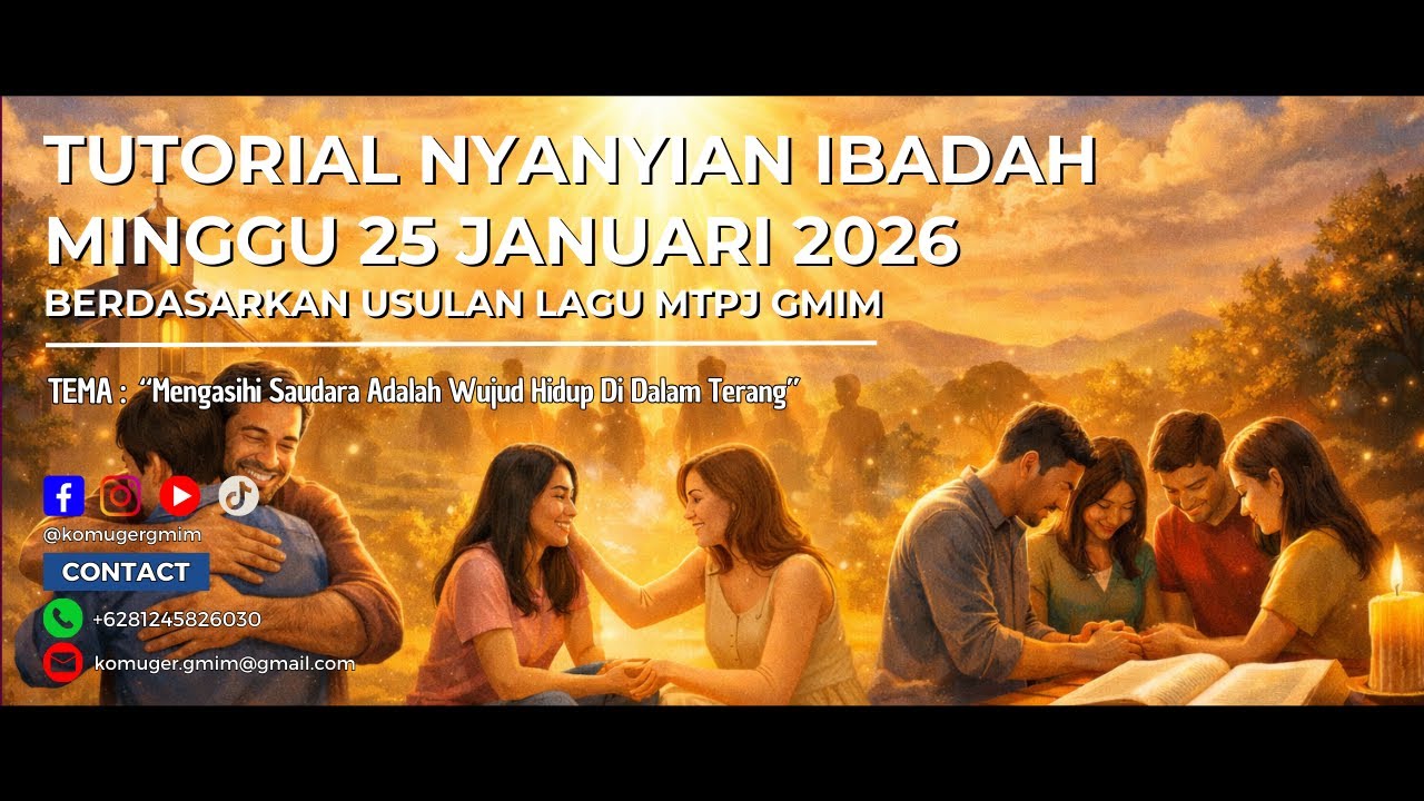 Tutorial Nyanyian Ibadah Minggu, 25 Januari 2026 Berdasarkan Usulan Lagu MTPJ GMIM