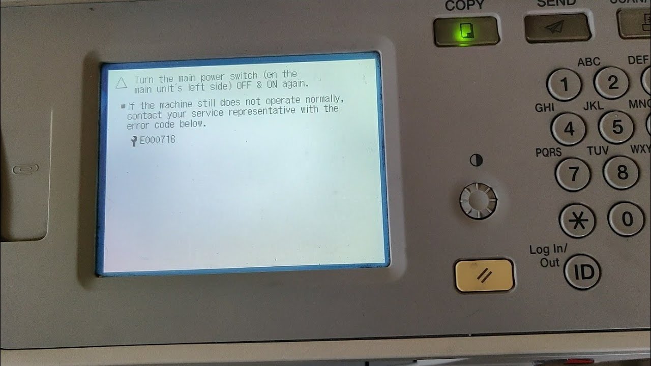 How to Clear Error- 000716 in Canon ir 2520,2525,2530,2535,2545