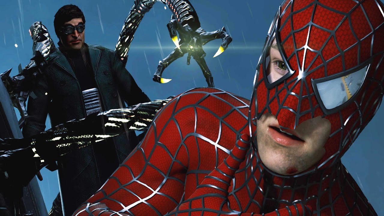 Raimi Suit Vs Doc Ock (Alfred Molina) Boss Fight - Spider-Man PC