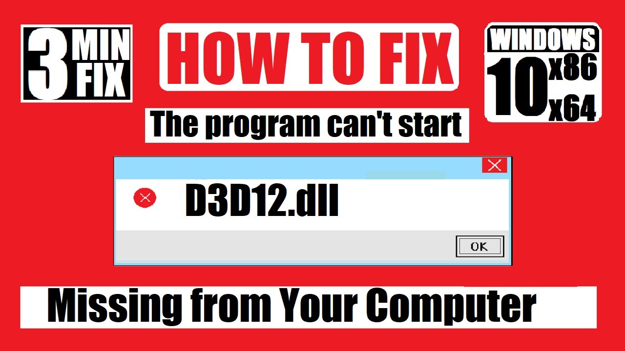 [𝟚𝟘𝟚𝟙] How To Fix D3D12.dll Missing From Your Computer Error Windows 10/8.1/7 32/64 bit 🅽🅴🆆