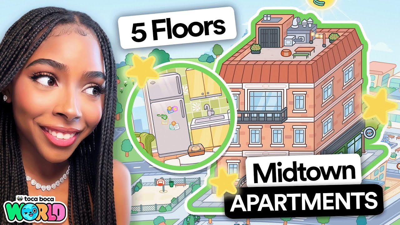 NEW MIDTOWN APARTMENTS IN TOCA WORLD... (5 FLOORS) 🏨 | Toca Life World 🌍