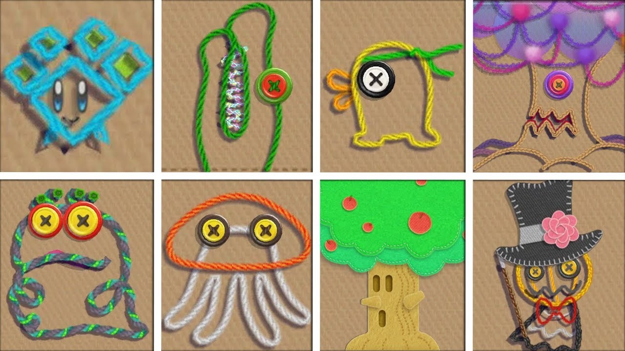 Kirby's Epic Yarn - All Characters & Enemies (Full Cast)