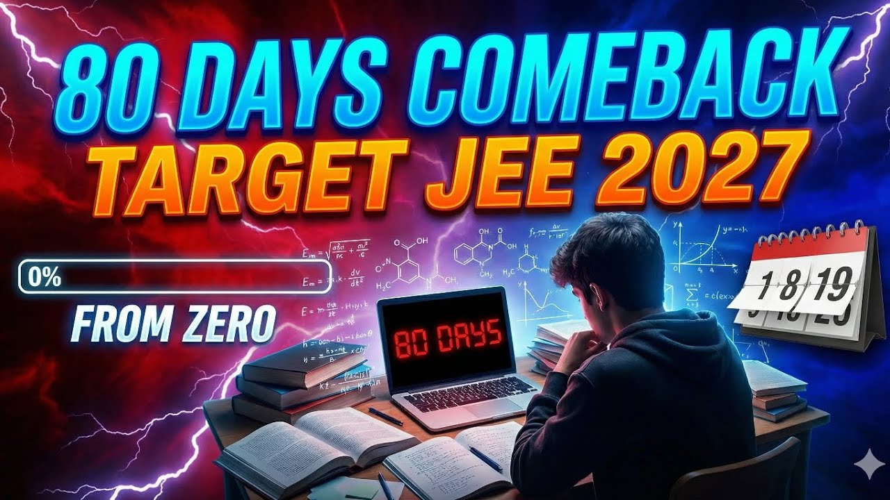 80 Days Comeback Challenge - From Zero to JEE 2027 | Daily On-Record Study Grind Begins!