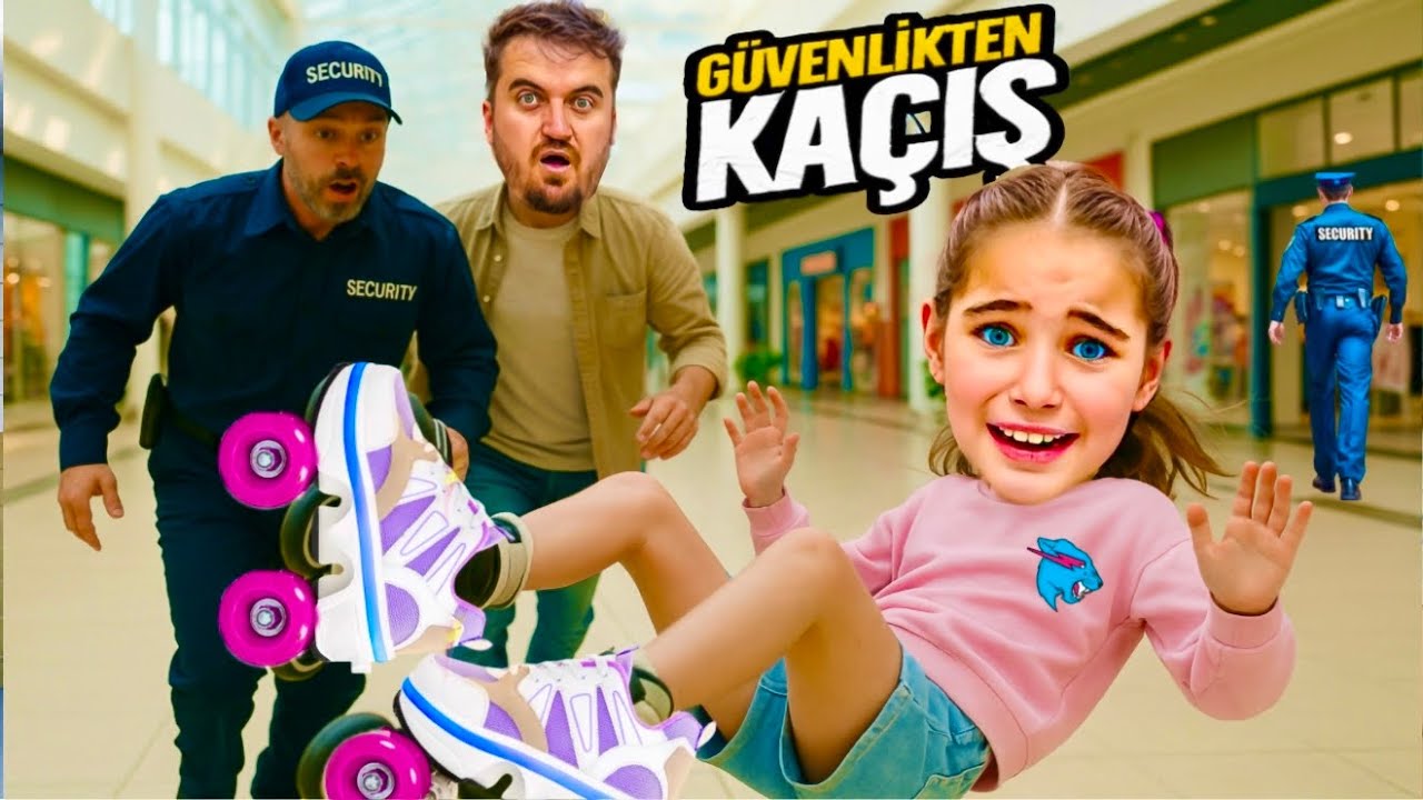 ELİF SİNEM AVM DE PATEN AYAKKABI İLE KAÇIŞ !!