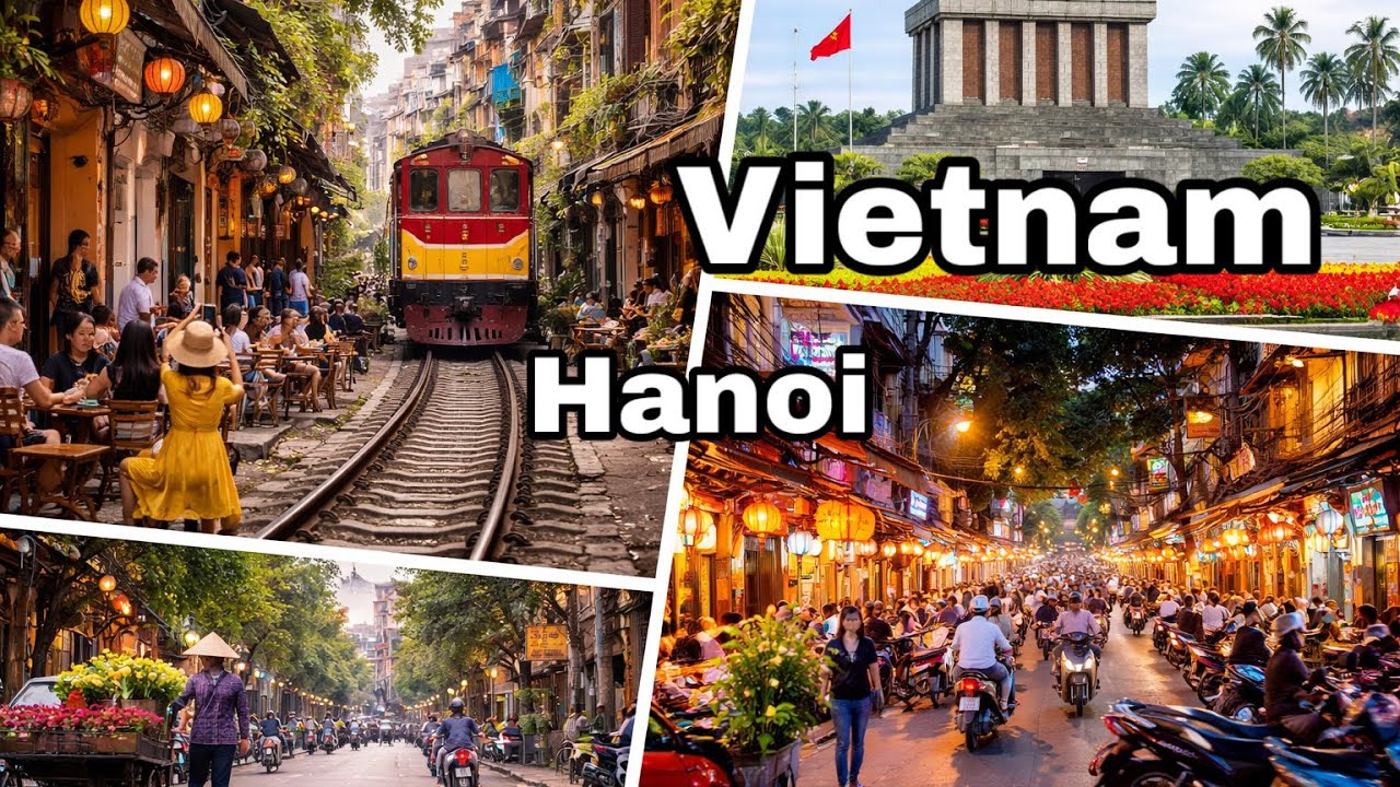 Vietnam HANOI Train Street, Ho Chi Minh Mausoleum and city life!