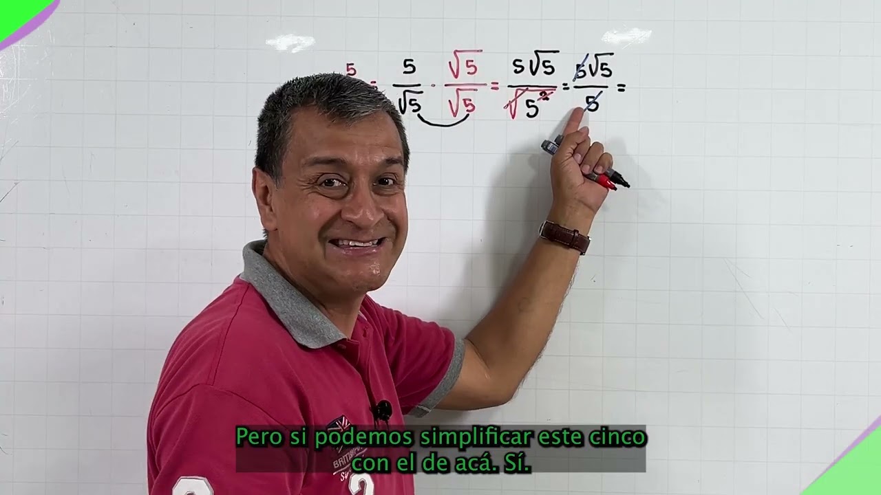 3. Racionalización del denominador.
