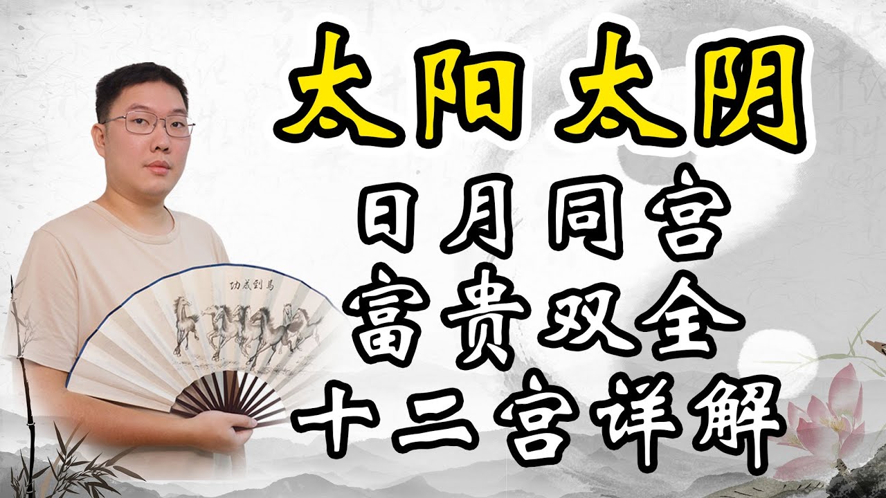 紫微斗数太阳太阴，日月同宫富贵双全，十二宫详解