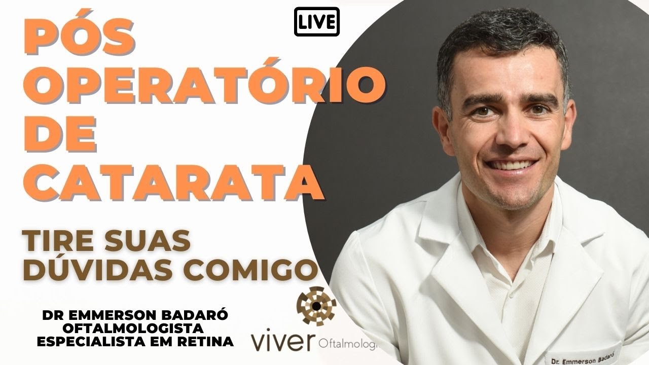 Pós operatório de catarata - tire suas dúvidas ao vivo comigo