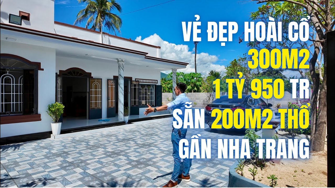 [ĐÃ BÁN] Vườn Mang VẺ ĐẸP HOÀI CỔ Hiếm 300m2 1 TỶ 950TR có 200m2 THỔ Gần Chợ Bình Lộc Ven Nha Trang