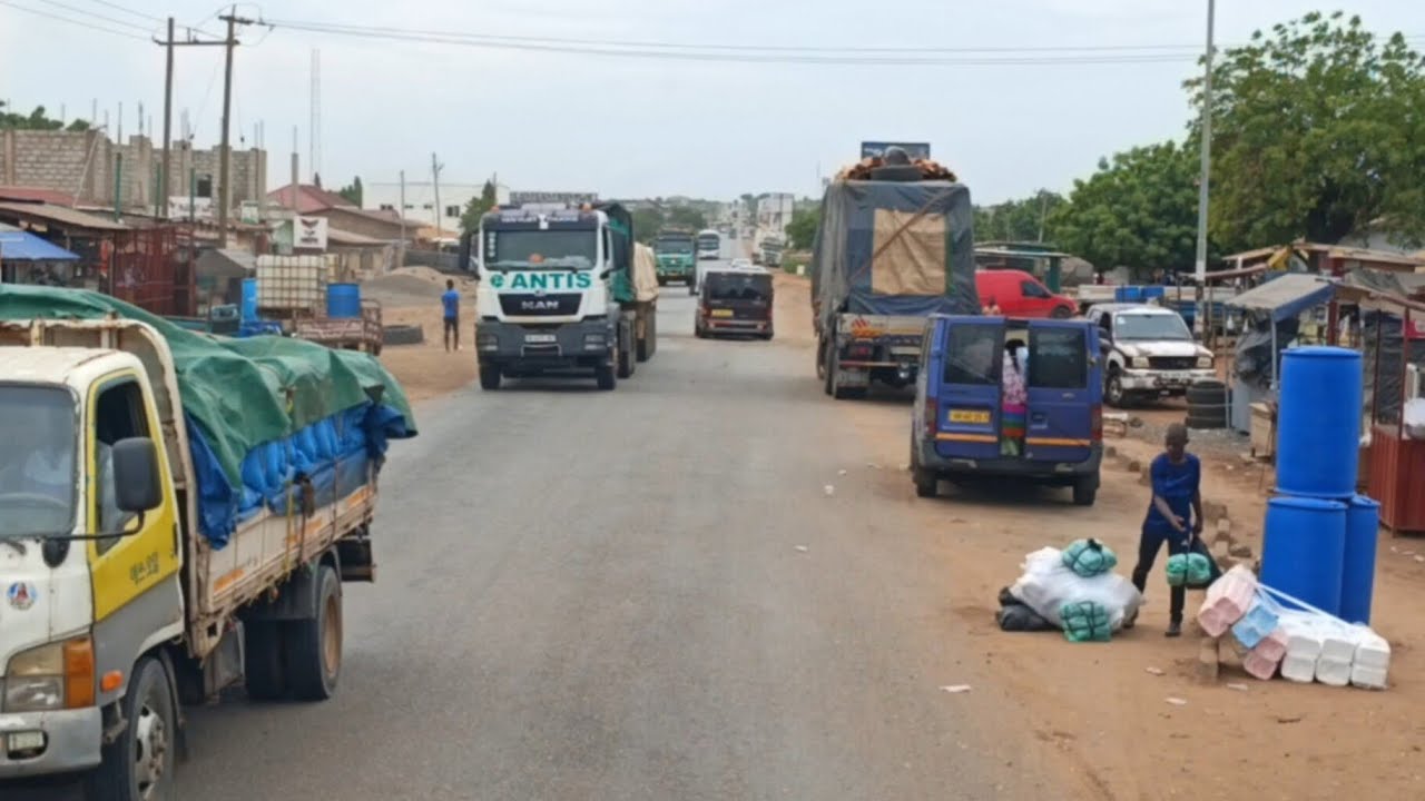 Driving from Tema to Akatsi  / Aflao Road 