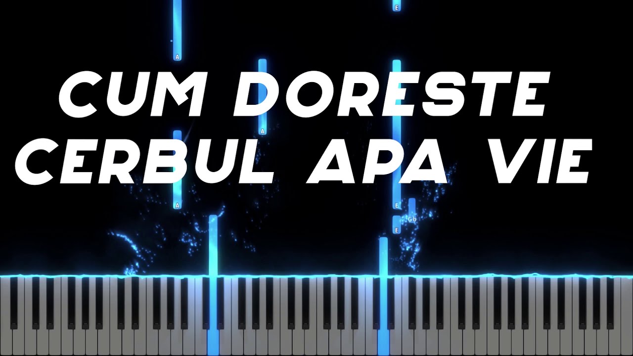 Cum doreste cerbul apa vie - Fratii din Bacesti - Instrumental Pian - Negativ Pian - Tutorial