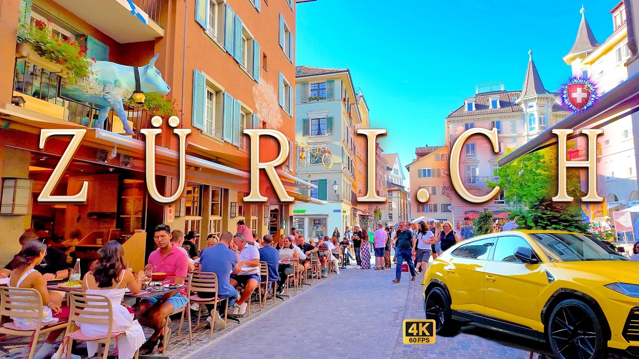 ZURICH SWITZERLAND ✨ Stroll in City Center / Bahnhofstrasse & Old Town Walking tour 4K Niederdorf