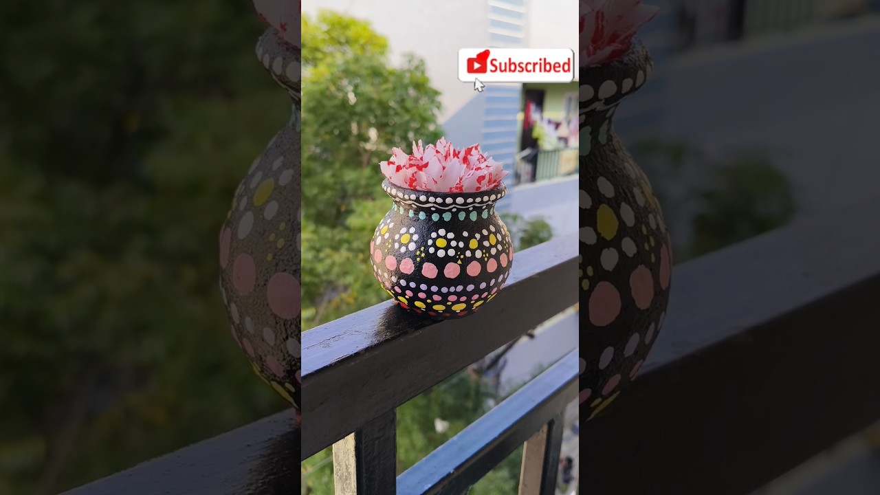 Pot art ✨ #potart #shorts #viralshorts #shortstrending #youtubeshorts #shortfeed #explorepage #art