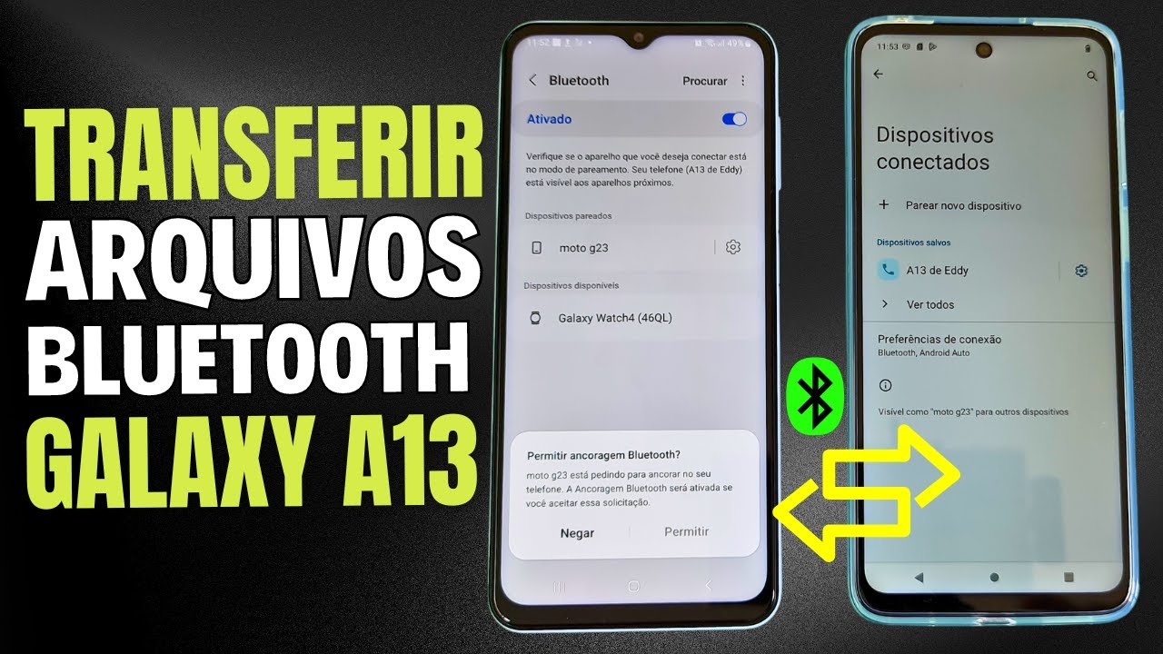 COMO TRANSFERIR ARQUIVOS VIA BLUETOOTH NO CELULAR SAMSUNG GALAXY A13
