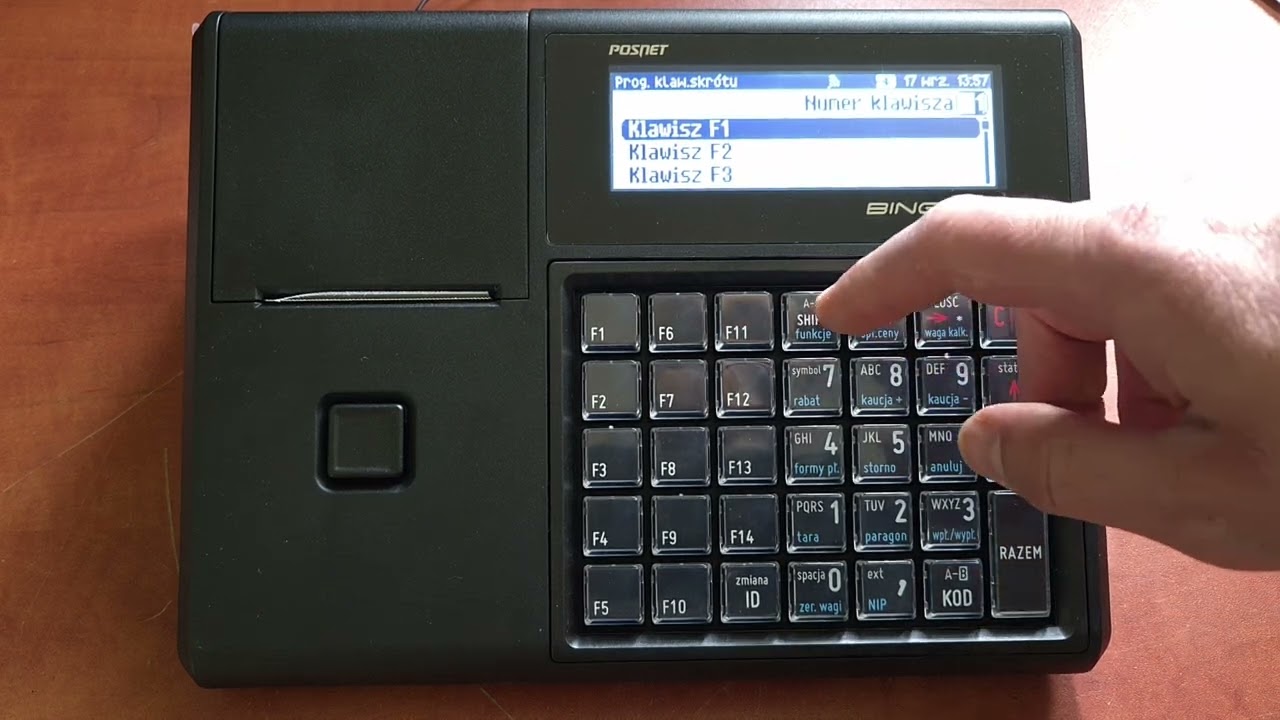 Kasa fiskalna POSNET BINGO MAX2 - jak przypisać raport dobowy i miesięczny do klawiszy   skr&oacute;tu 