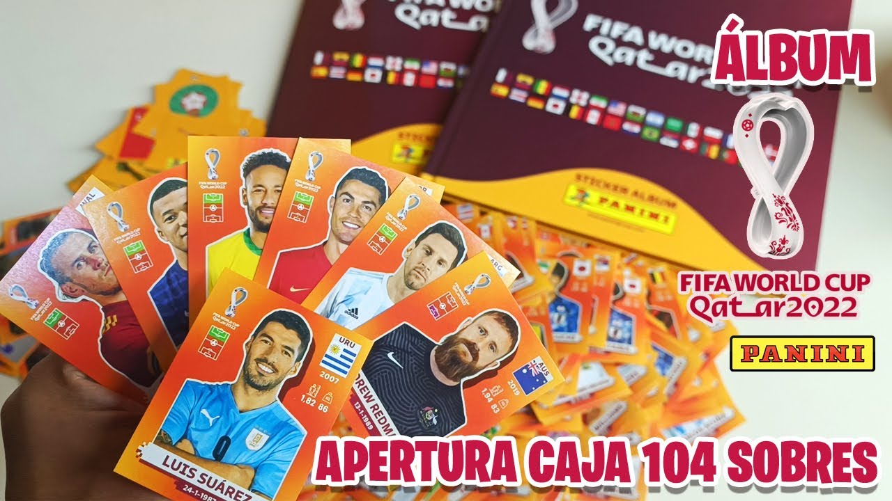 Álbum Qatar 2022 de Panini: 2da APERTURA 104 SOBRES (Cromadas y Figura EXTRA RARA)
