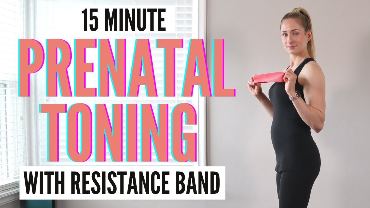 15 Minute Prenatal Full Body Toning with Resistance Band - strengthen + tone during pregnancy!