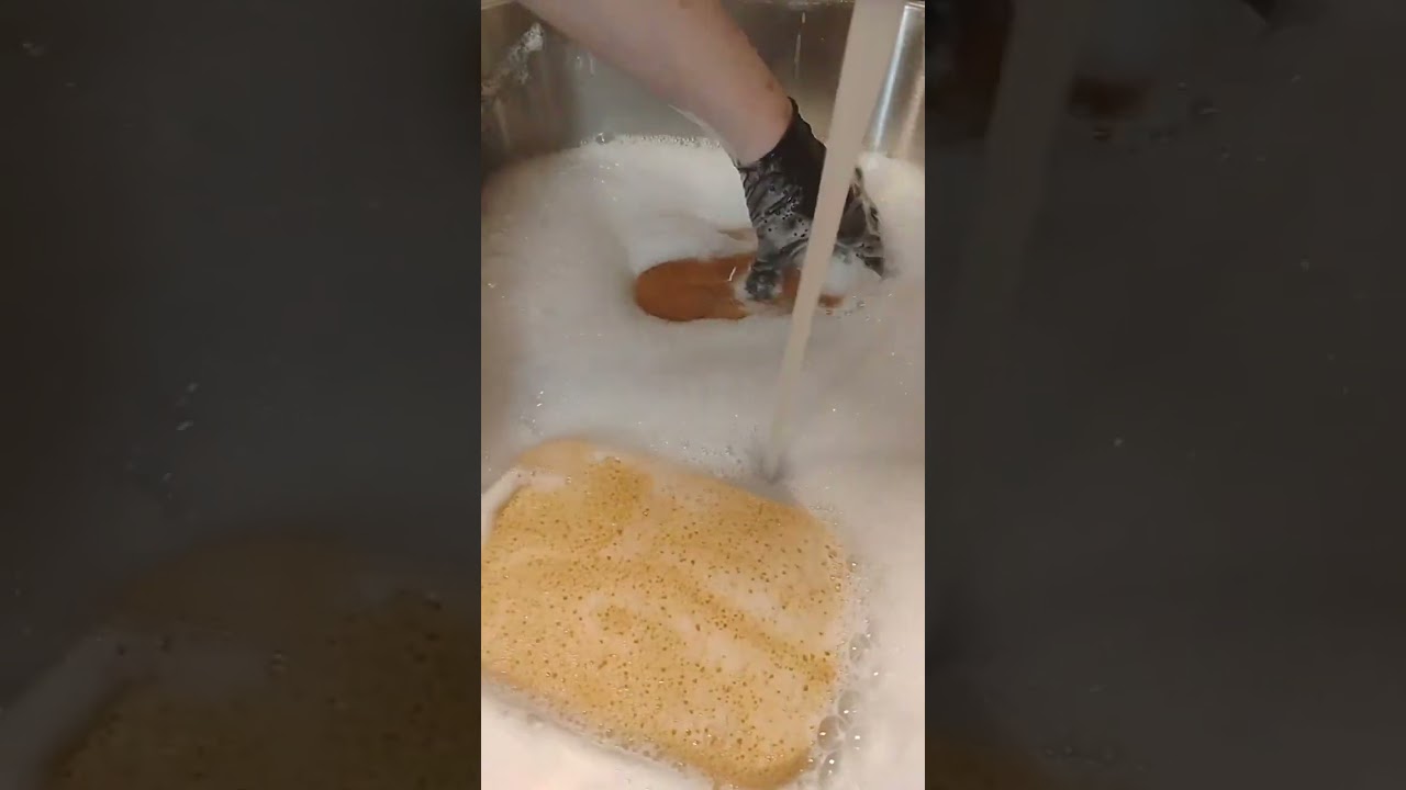 First live paste fail #cleantok #spongerinse #asmrcleaning #satisfying #cleaningsounds 