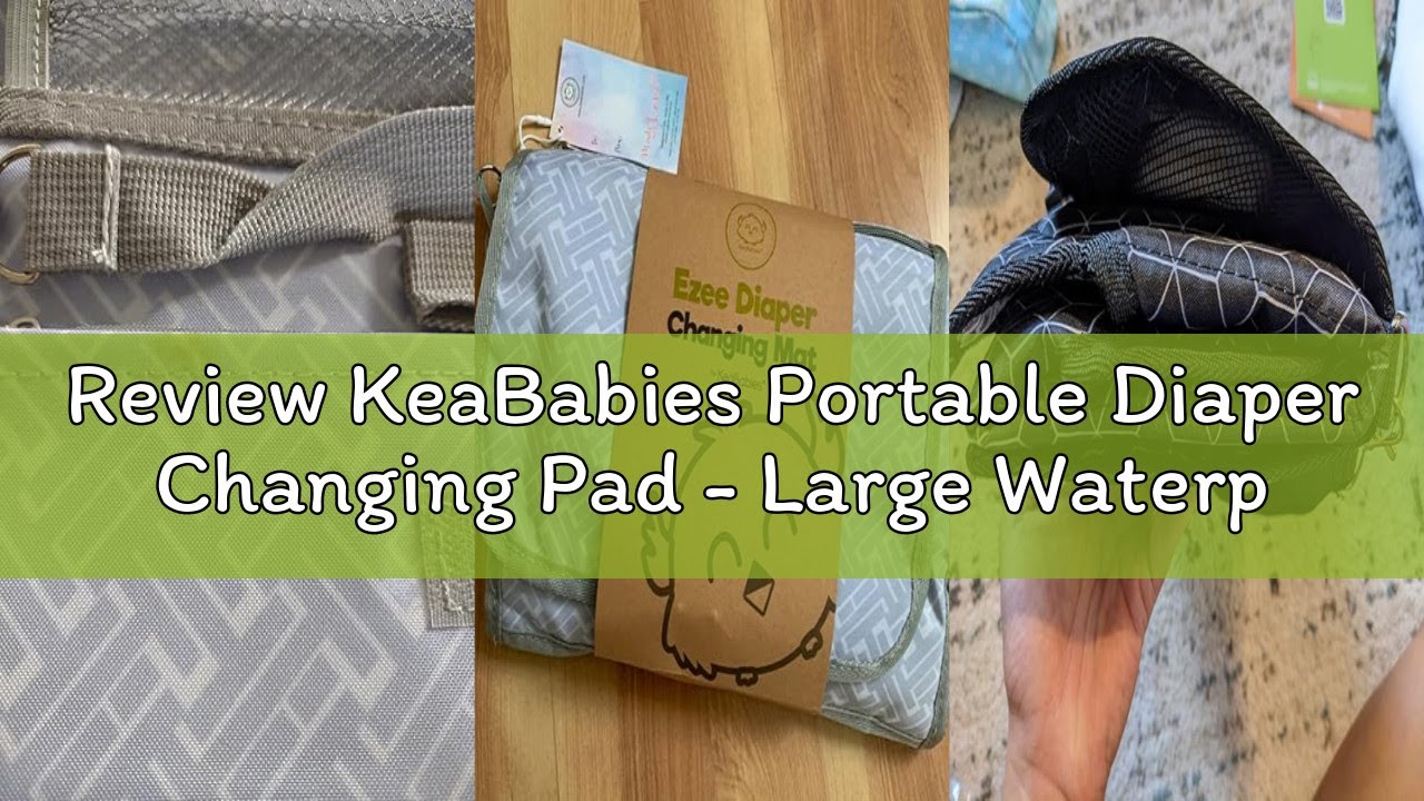 Review KeaBabies Portable Diaper Changing Pad - Large Waterproof Baby Changing Mat, Compact Travel D