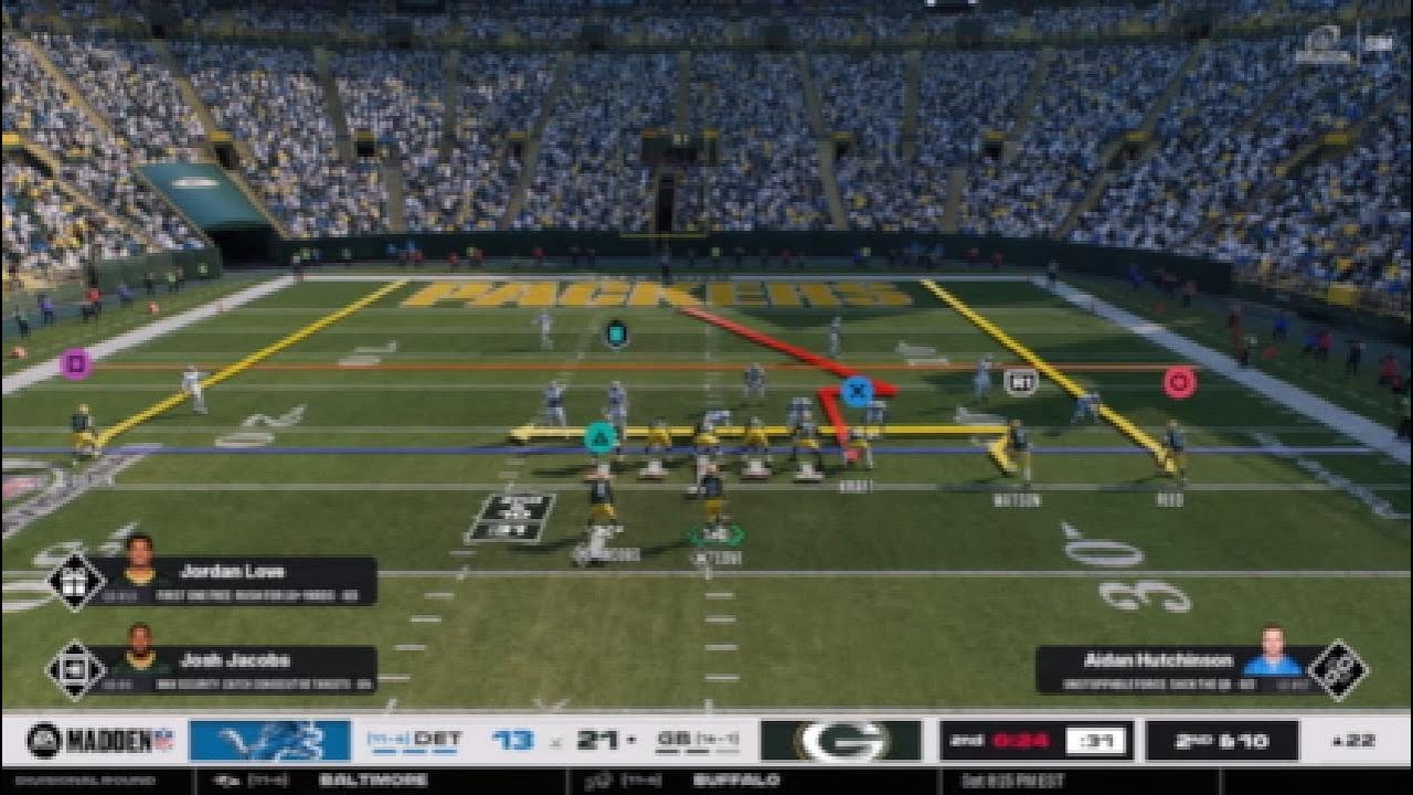 Madden 26 GreenBay Packers vs Detroit lion Playoff game