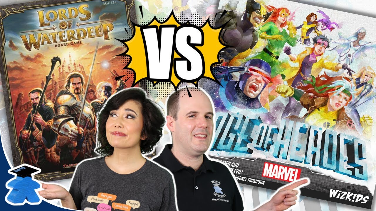 Lords of Waterdeep vs Marvel Age of Heroes - Comparing the two games from the same designer!