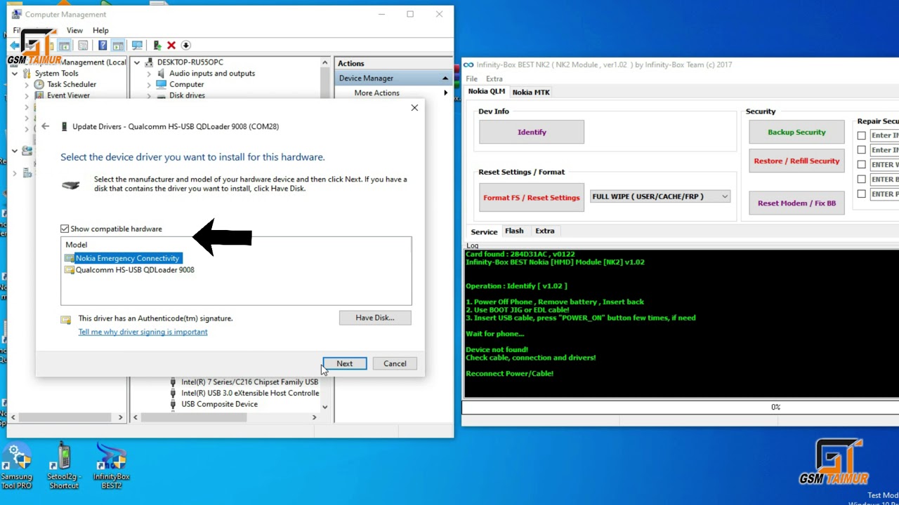 how to connect nokia qualcomm devices to infinity box + drivers HOW TO INSTALL NOKIA CARE SUITE fix
