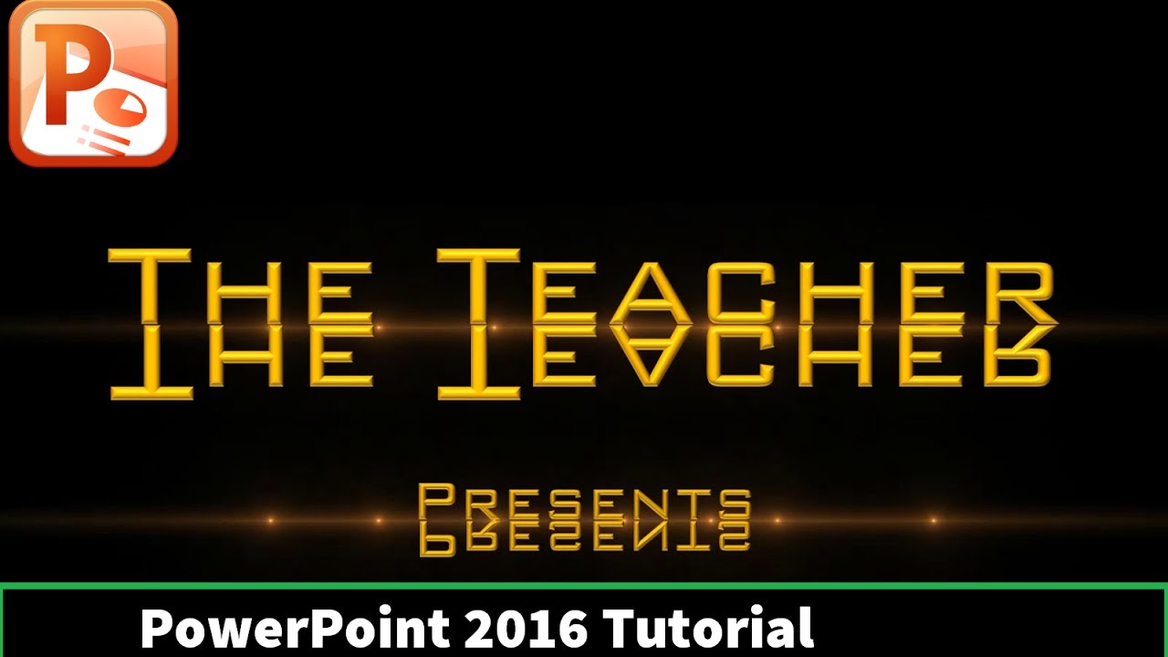 Mirrored Text Effect Animation in Microsoft PowerPoint Tutorial